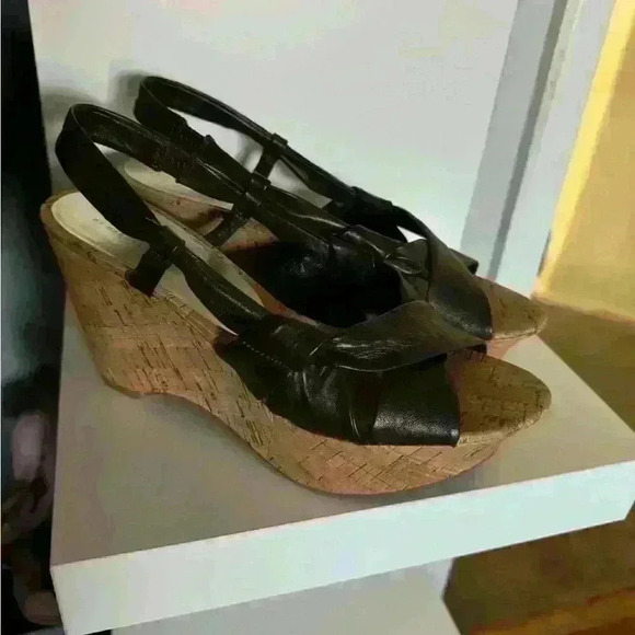 GUESS Mocha Wedge Slingback Shoes - Picture 4 of 8